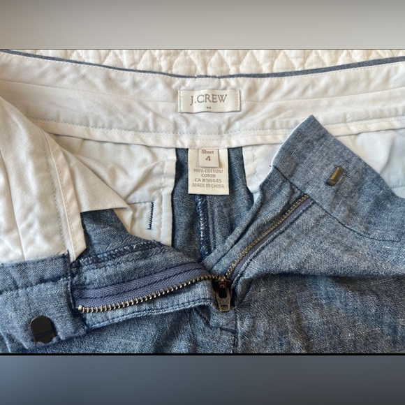 Women’s J. Crew Blue Chino Cotton Casual Shorts Size 4 Short - Picture 3 of 4